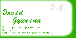 david gyurina business card