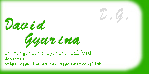 david gyurina business card